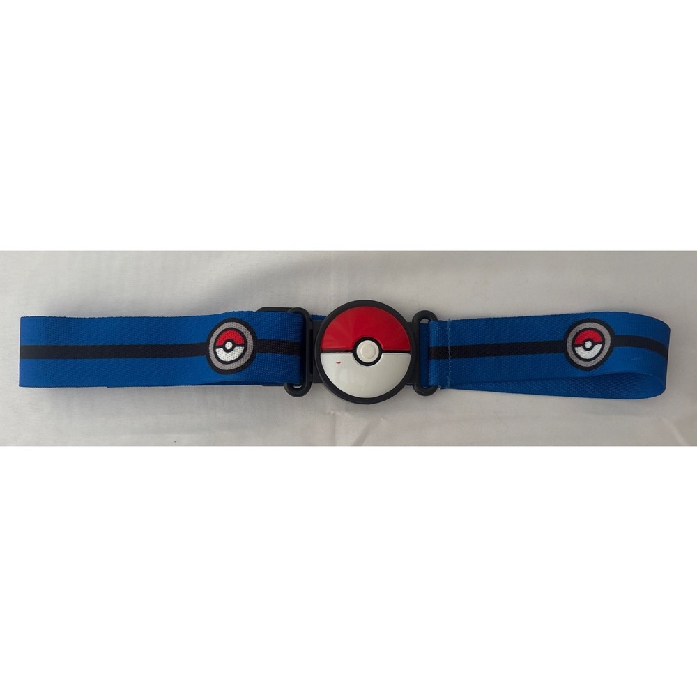 Pokemon Clip N Go Pokeball Adjustable Belt Royal Blue Navy Stripe Nintendo